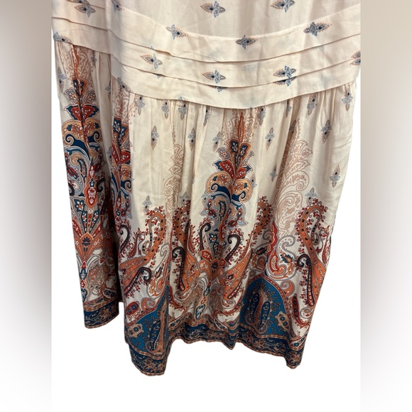 NWT BOG Band Of Gypsies Women's Small S Loose Boho Midi Flutter Sleeve Paisley - Picture 3 of 15